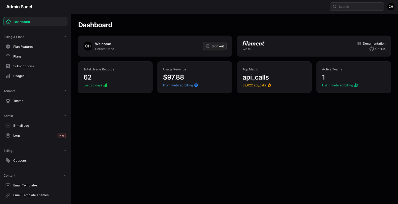 SaaS Dashboard